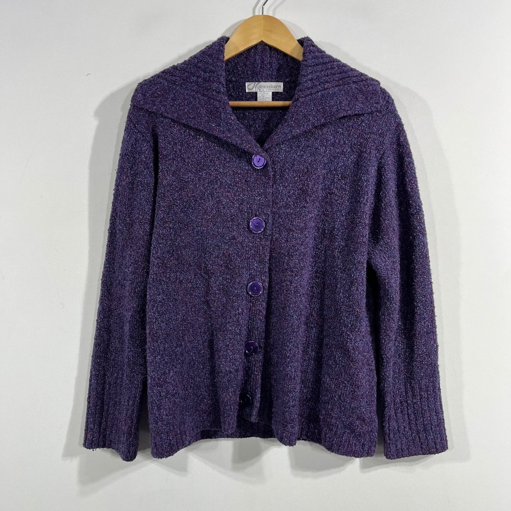 Dressbarn VTG 90s Cottagecore Folk Silk Blend Button Up Cardigan Sweater Boho 1X